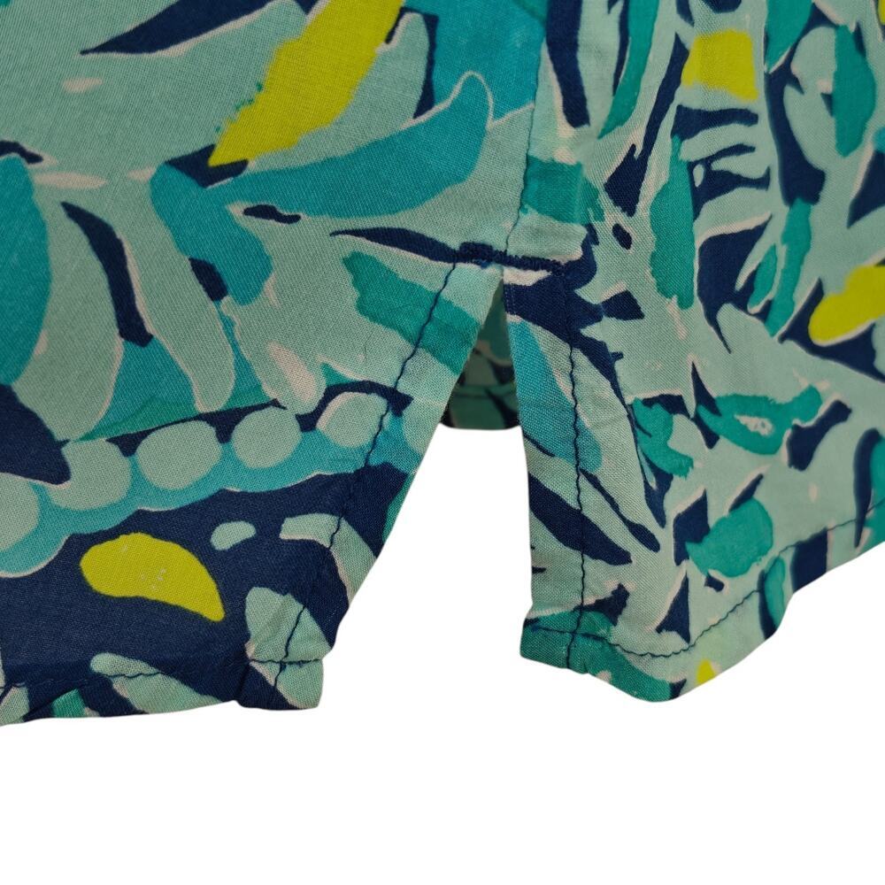 Lilly Pulitzer Willa Top Size XS Indigo Midnight Cove Print Tropical Leaf Resort - Picture 5 of 10